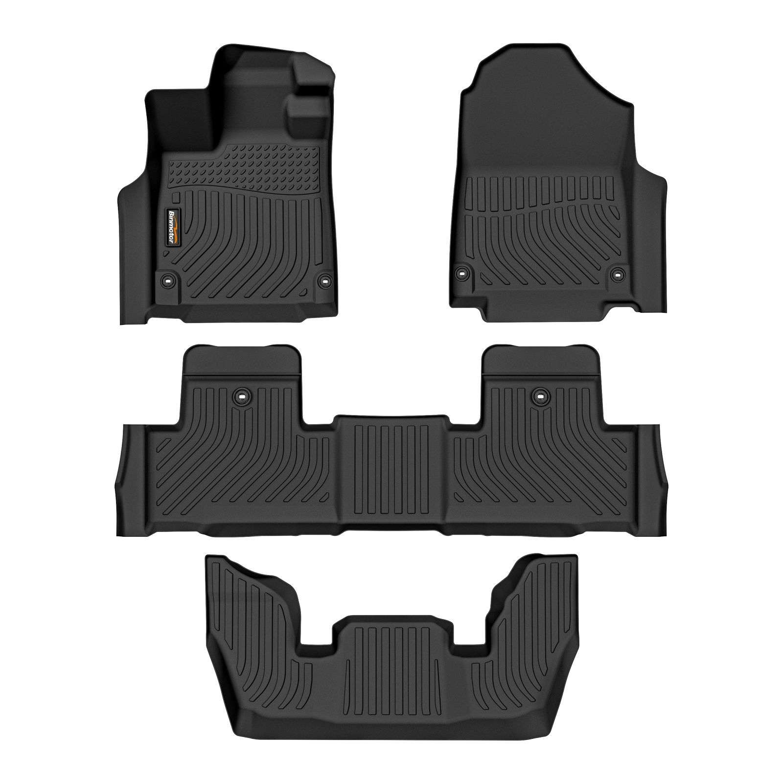 Binmotor All Weather Custom Floor Mats for Volkswagen atlas(6 passenger