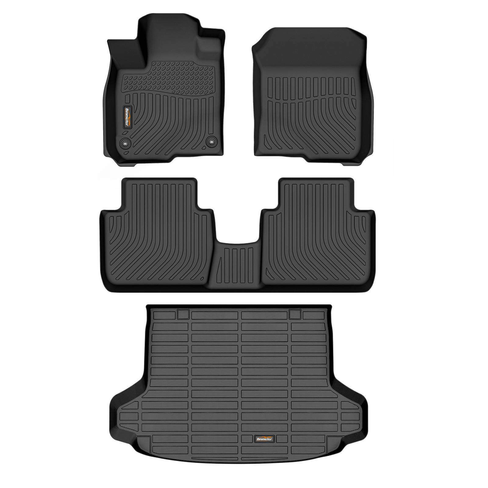Binmotor-Floor Mats & Cargo Liner Set for Honda HRV丨Honda HR-V 丨 3D All Weather HRV Car Floor Liners丨Waterproof, Non-Slip（compatible year 2023-2024）