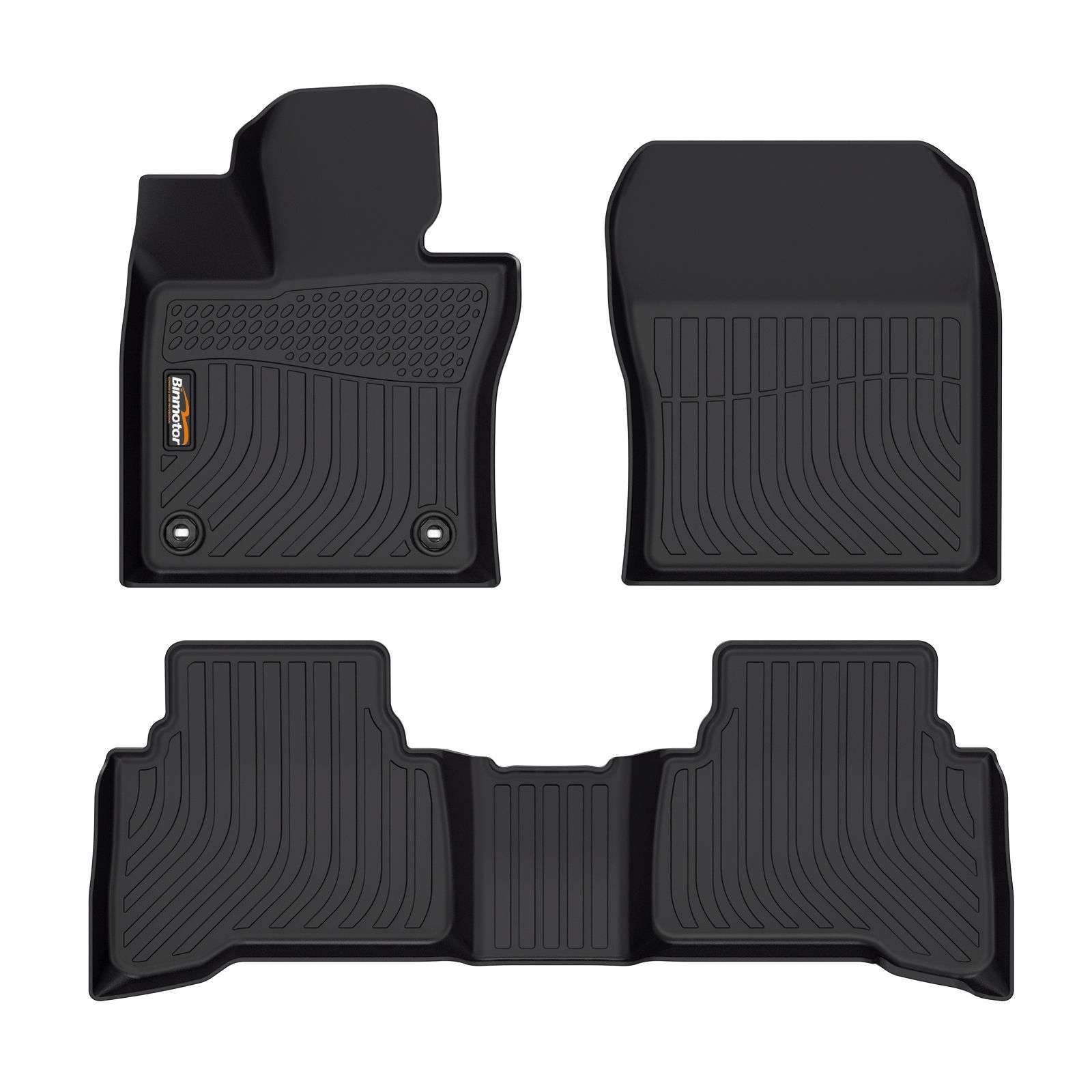 Binmotor-Floor Mats for All Weather Floor Mats for  Toyota Prius Prime(PHEV), 1st & 2nd Row Full Set, Heavy Duty Car Floor Liners（compatible year 2023-2024）