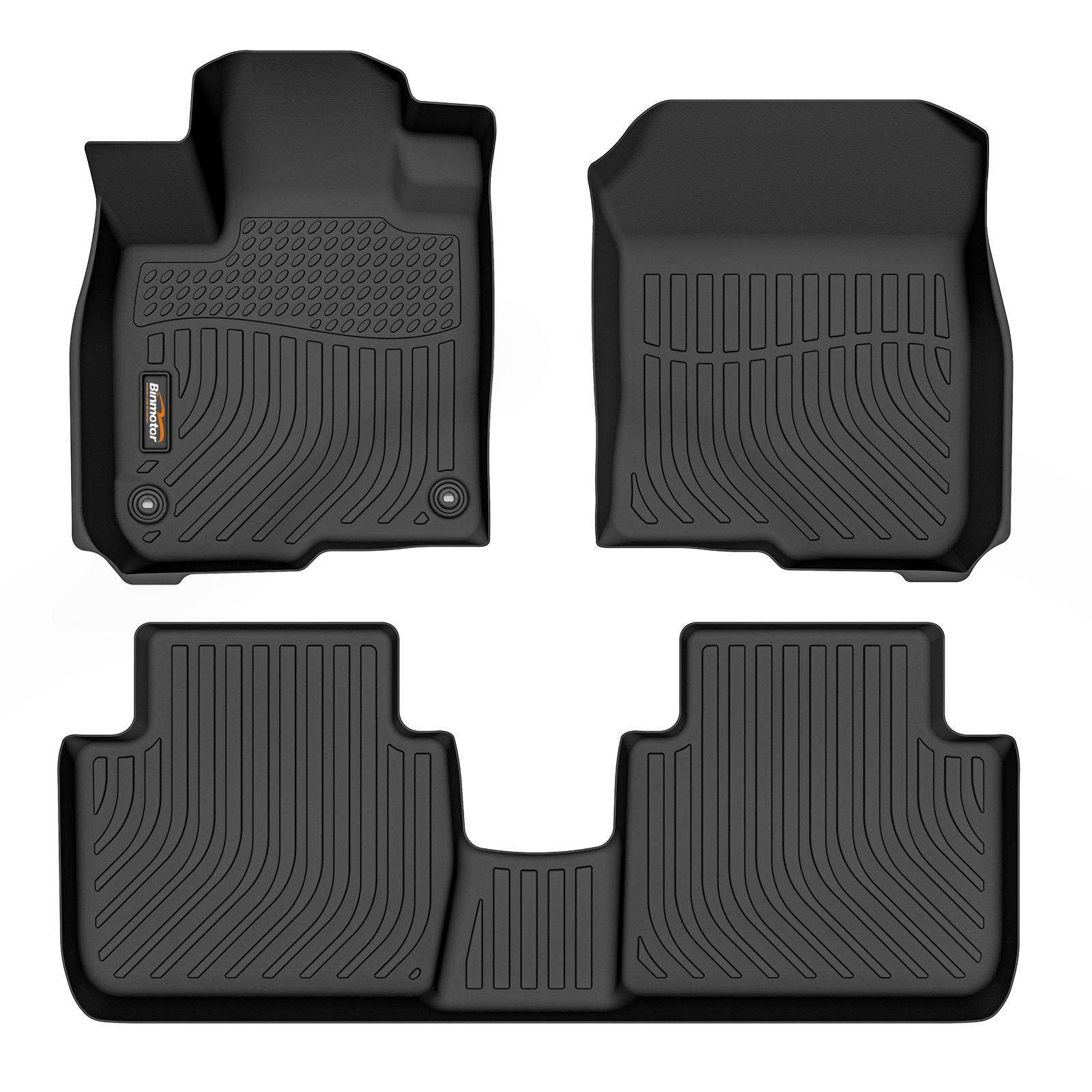Binmotor-Floor Mats All Weather Floor Mats for Honda HR-V, 1st & 2nd Row Full Set, Heavy Duty Car Floor Liners HRV（compatible year 2023-2024）