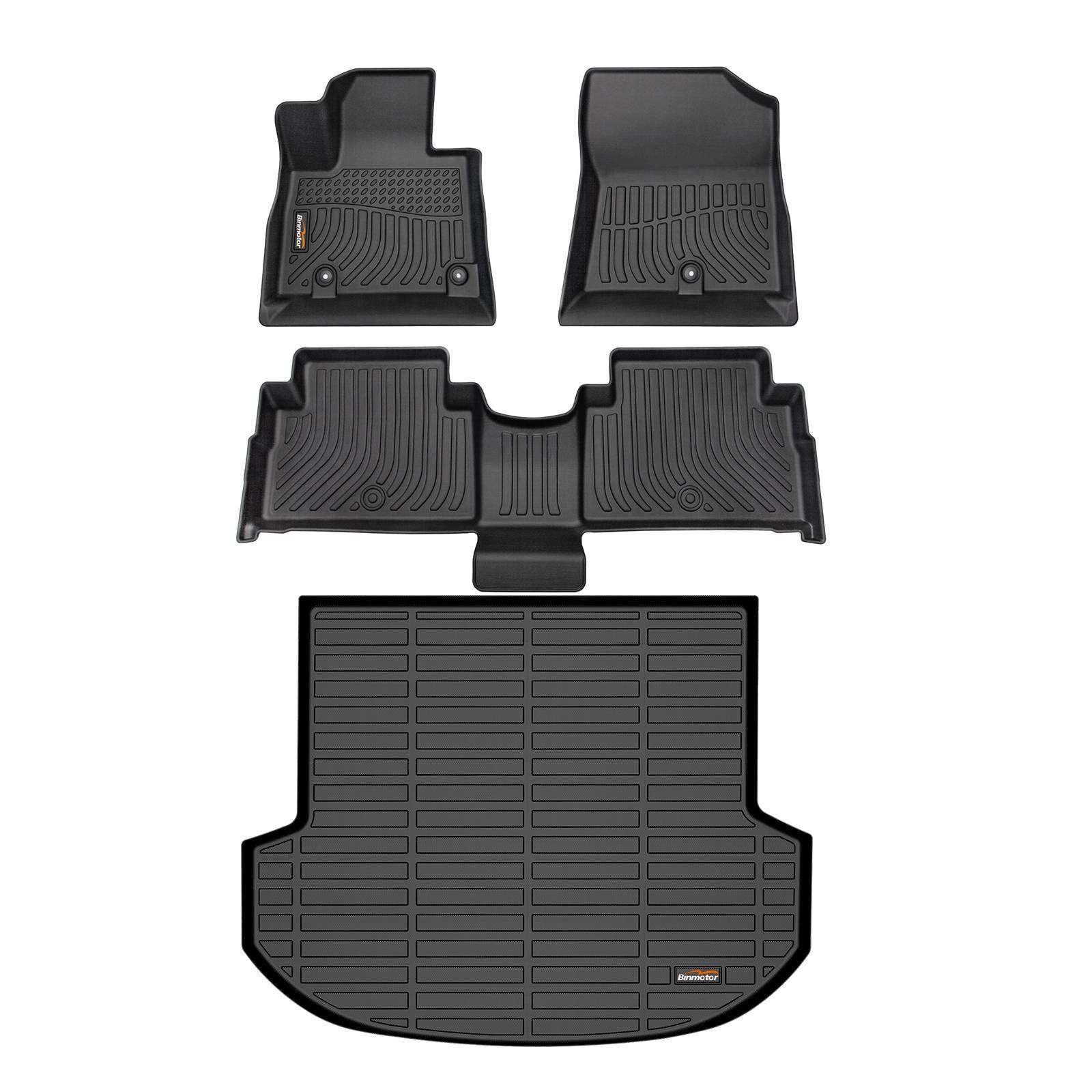 Binmotor-Floor Mats & Cargo Liner Set for  Hyundai Santa FE Hybrid丨Hyundai Santa FE Hybrid Floor Liners Trunk Mat（compatible year 2021-2023）