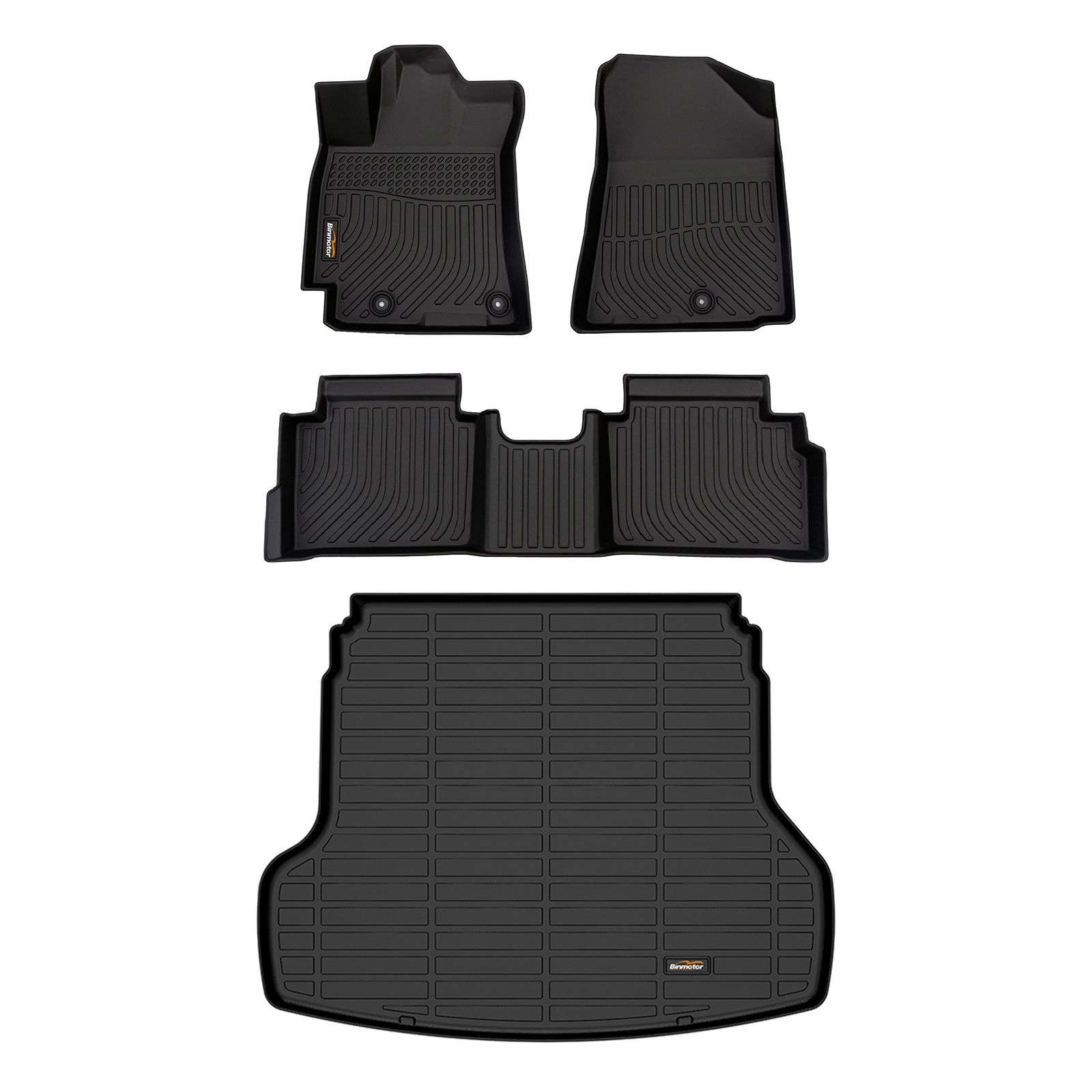 Binmotor Floor Mats for Prius Floor Mat and Cargo Liner Set for Prius