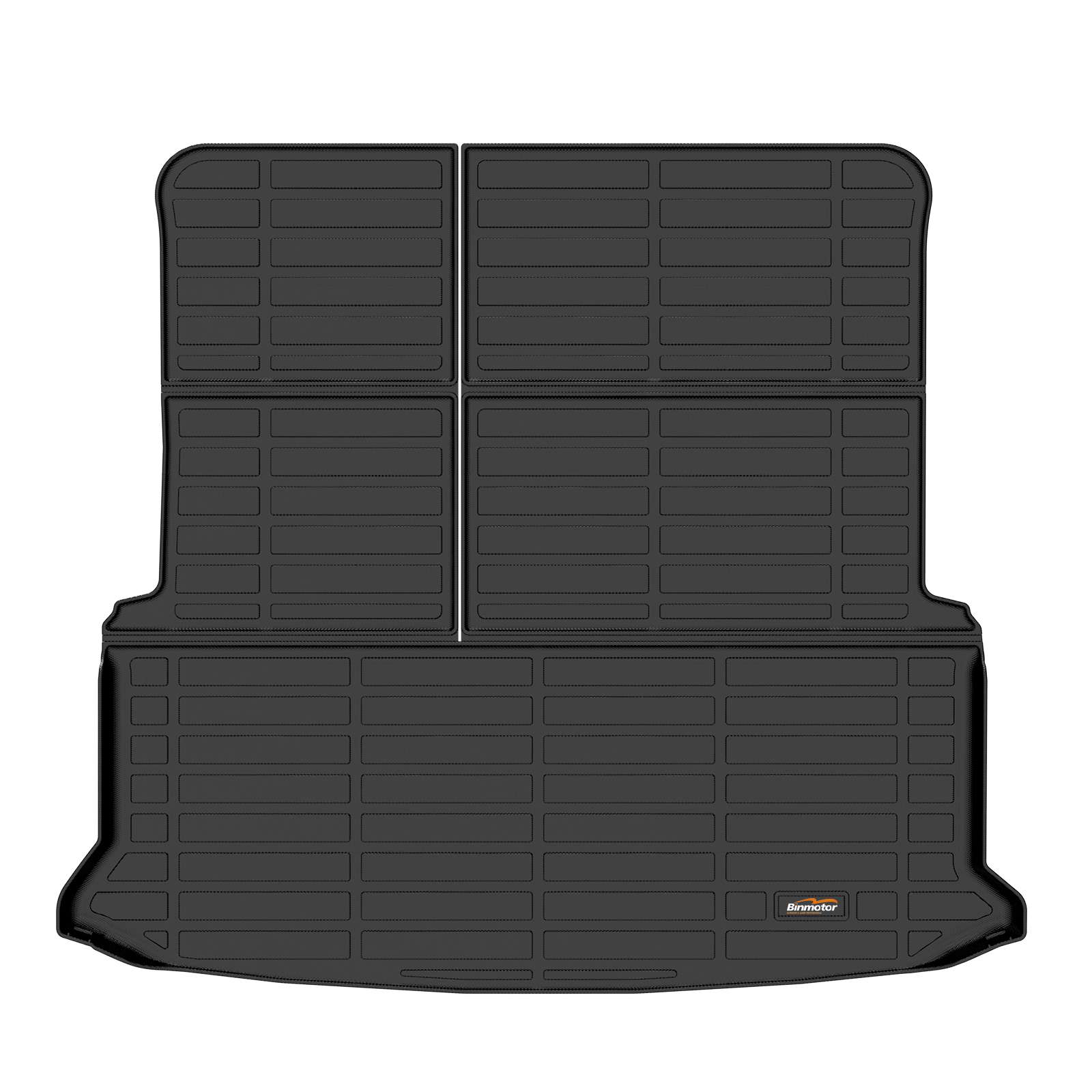Binmotor-Cargo Liner for TPE All Weather Trunk Mat Accessories, Waterproof Rear Cargo Mat Easy to Clean for Toyota Grand Highlander（compatible year 2024）