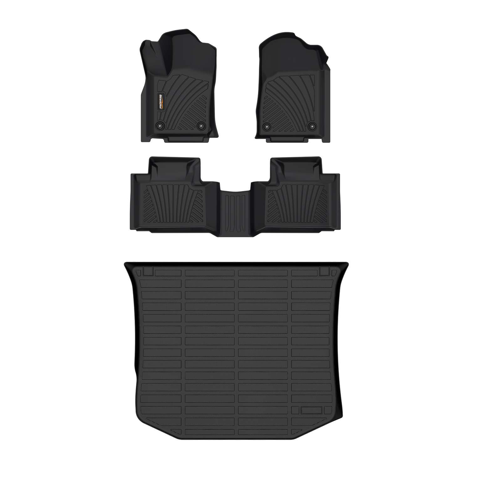 Binmotor-Floor Mats & Cargo Liner Set for Jeep Grand Cherokee(Non L) & Jeep Grand Cherokee WK丨All Weather Mats Grand Cherokee（compatible year 2016-2021）