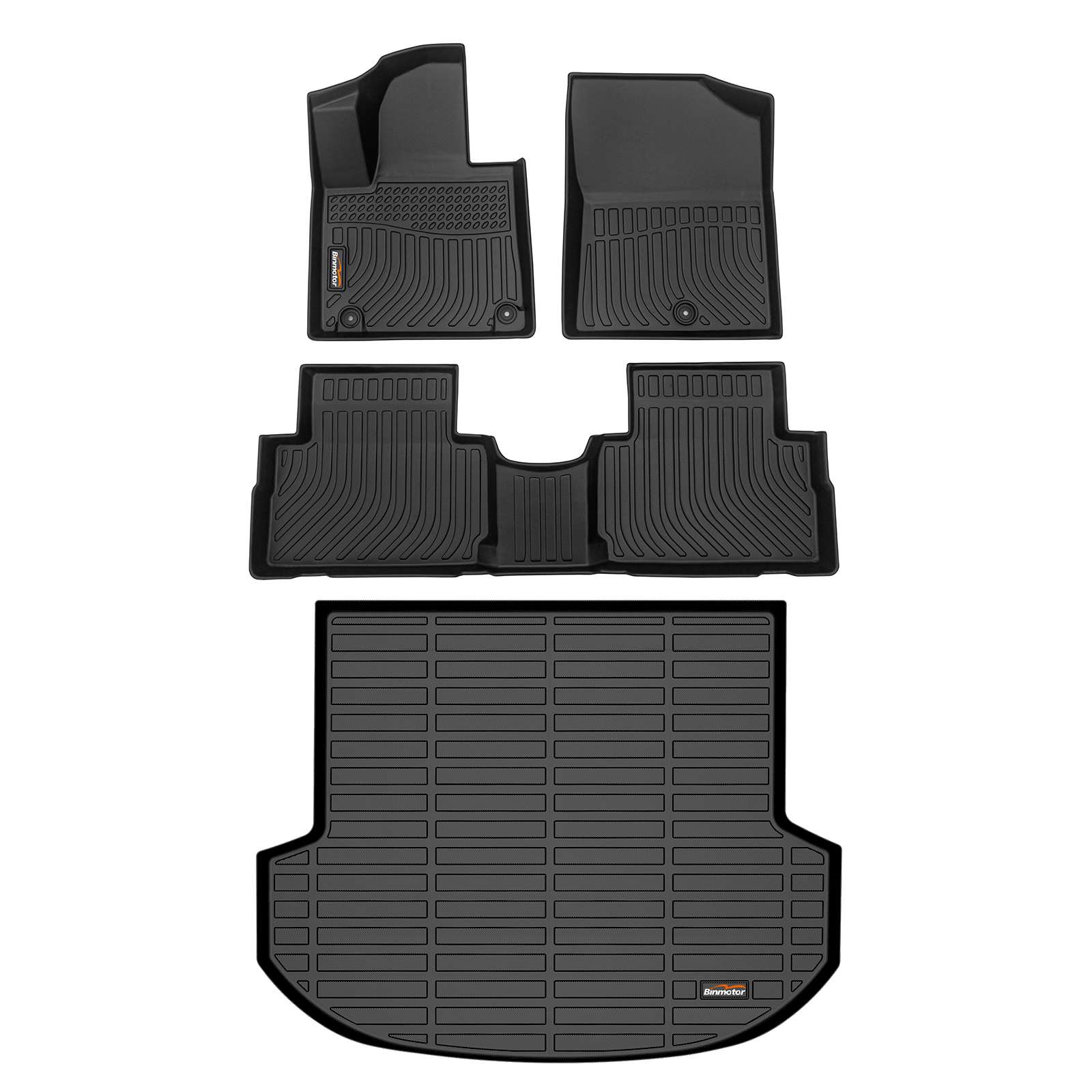 Binmotor-Floor Mats & Cargo Liner Set for  Hyundai Santa FE (Not for Hybrid)（compatible year 2021-2024）
