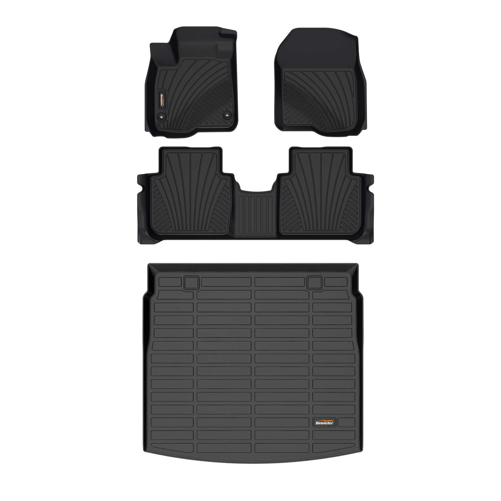 Binmotor-Floor Mats & Cargo Mat Set for Honda CRV (Include Hybrid)丨All Weather Car Floor Mats for Honda CRV Hybrid（compatible year 2023-2025）