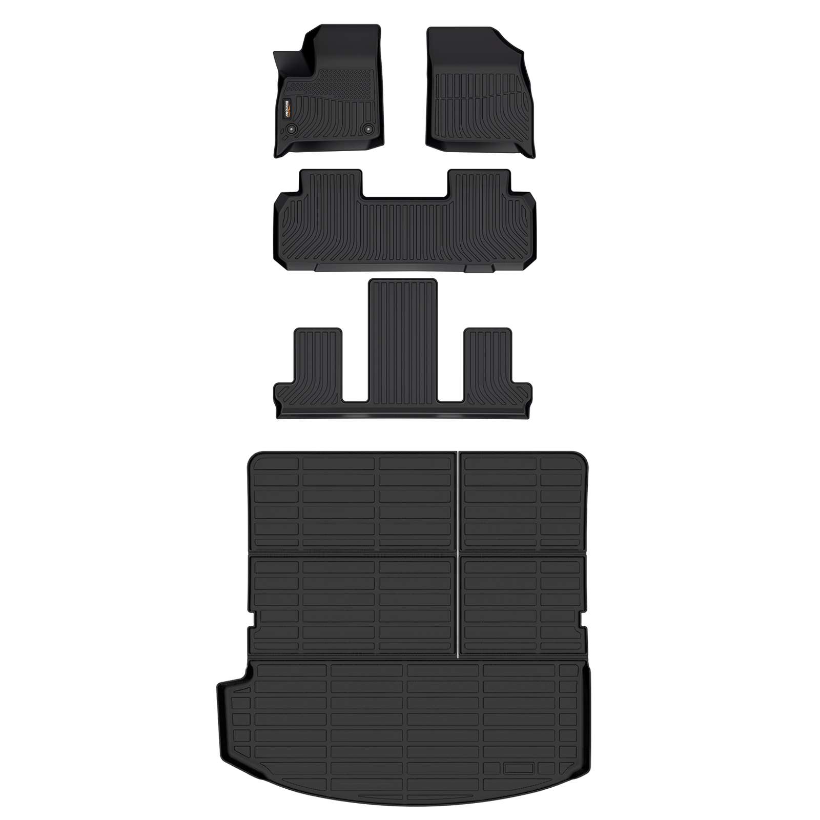 Binmotor-Cargo Liner for Buick Enclave, All Weather Cargo Mat for Buick Enclave, Waterproof TPE Trunk Mat, Trunk Liner Enclave Car Accessories（compatible year 2018-2024）