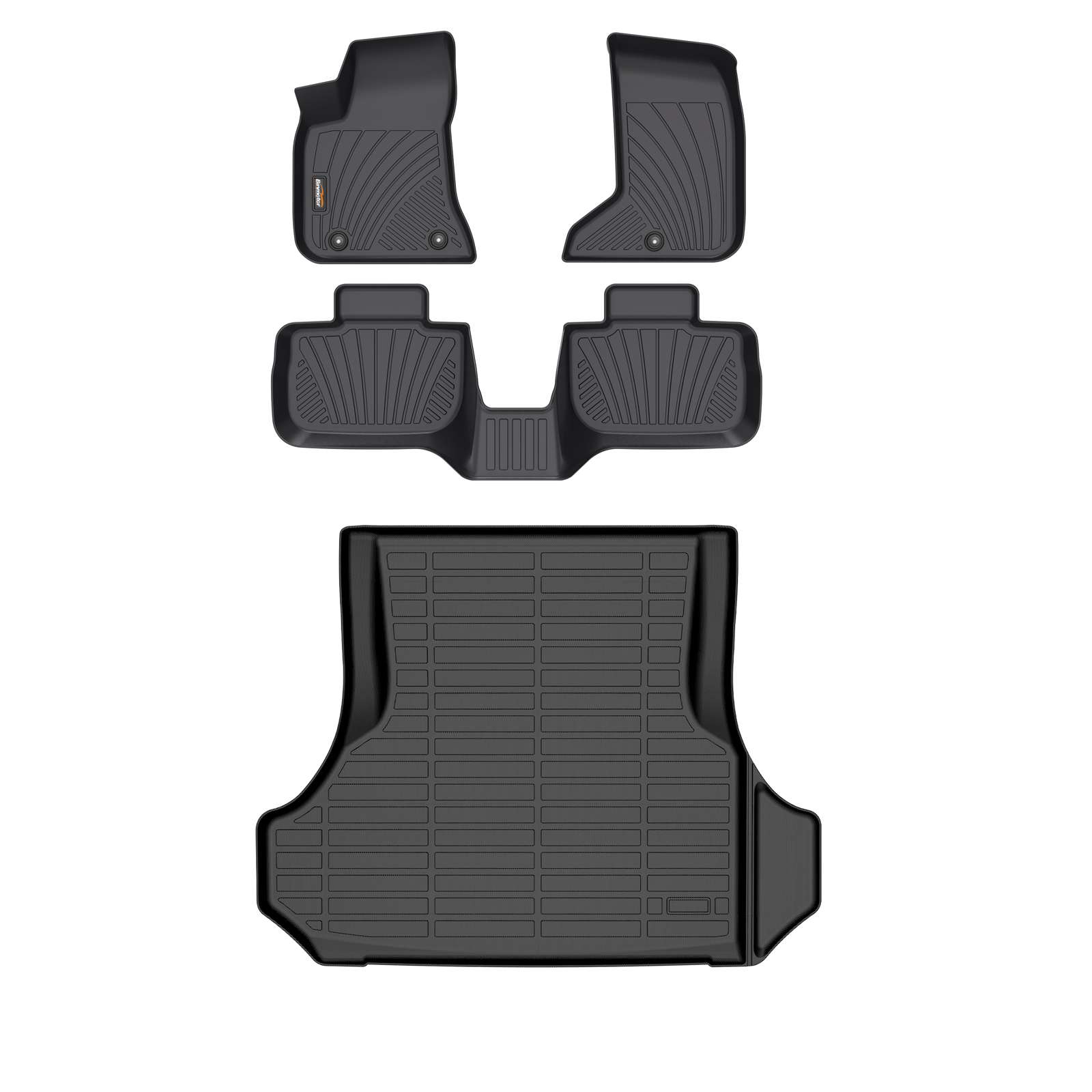 Binmotor-Floor Mats & Cargo Liner for Dodge charger AWD, All Weather Cargo Mat for Dodge charger AWD, Waterproof TPE Trunk Mat, All Weather Floor Mats for Dodge charger AWD（compatible year 2011-2024）