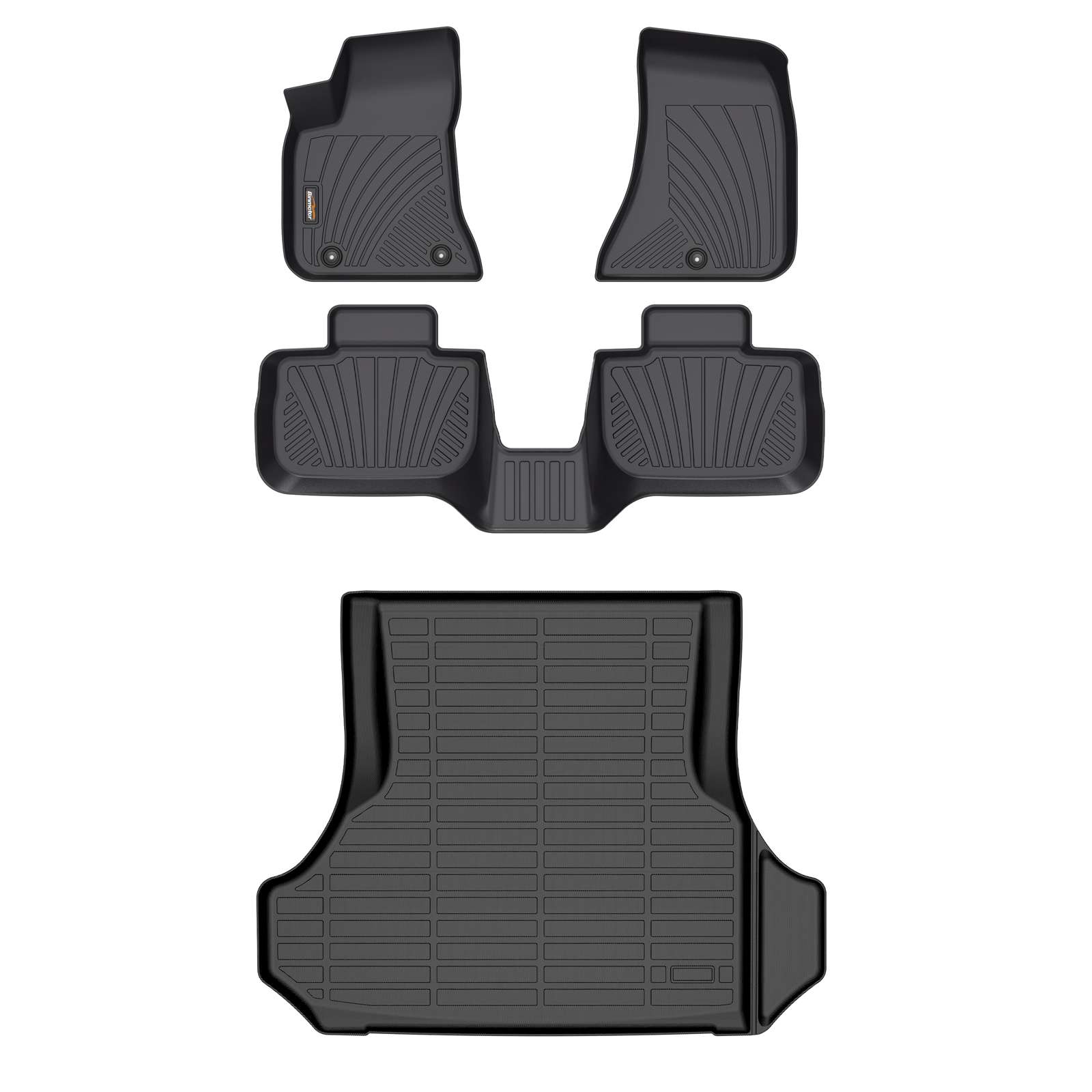 Binmotor-Floor Mats & Cargo Liner for Dodge charger RWD, All Weather Cargo Mat for Dodge charger RWD, Waterproof TPE Trunk Mat, All Weather Floor Mats for Dodge charger RWD（compatible year 2011-2024）