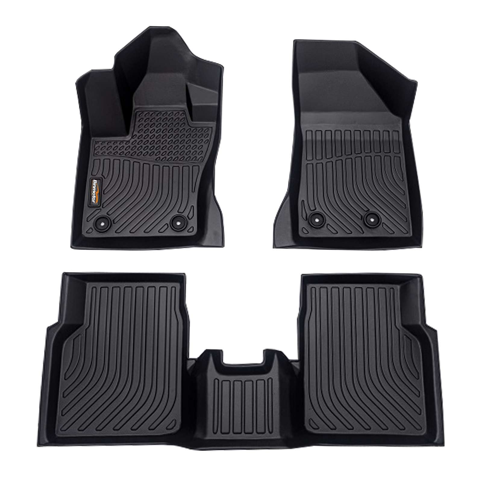 Binmotor-Custom Floor Mats Fit for Jeep Compass, All Weather Mats TPE Rubber Liners for Compass Car Accessories Car Mats（compatible year 2017-2024）