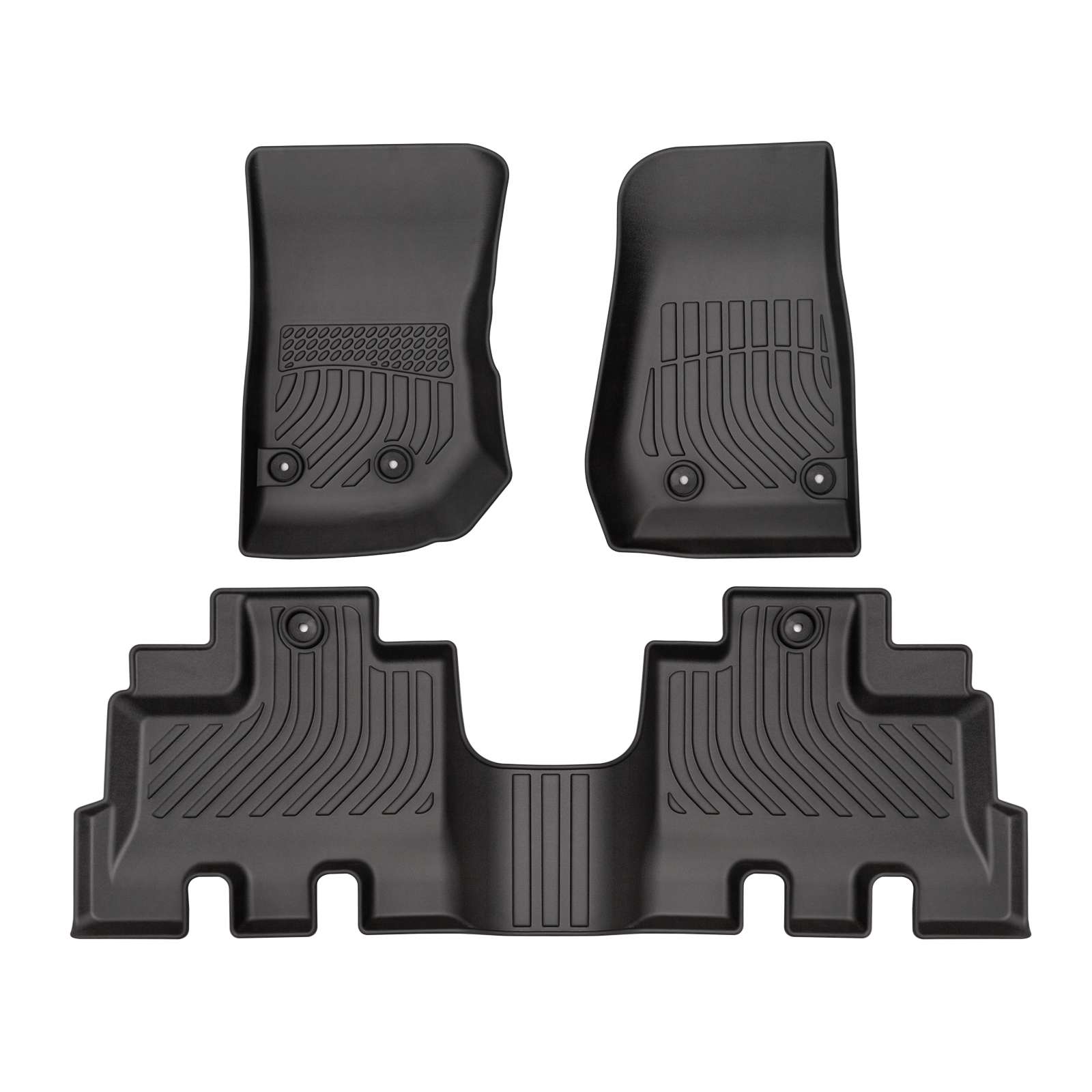 Binmotor-Custom Floor Mats Fit for Jeep Wrangler JK Unlimited, 4 Door, (Not Fit for JL or 4XE), 2 Rows, All Weather TPE Rubber Liners for Wrangler JK（compatible year 2014-2017）