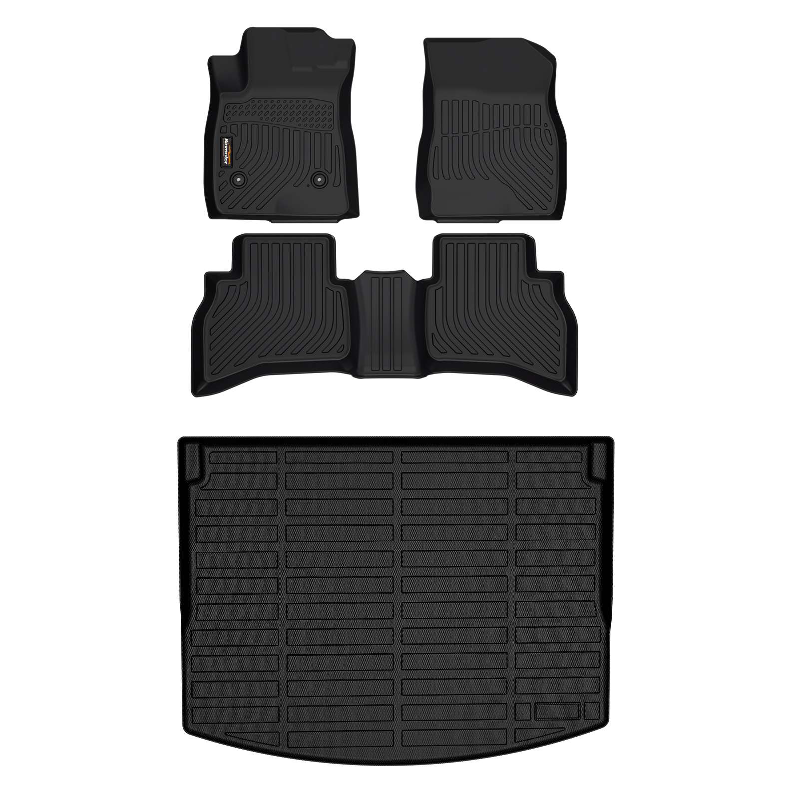 Binmotor-Floor Mats & Cargo Liner All Weather Floor Mats for Chevrolet/Chevy Trailblazer AWD & Cargo Liner for Trailblazer AWD Set Accessories -Black（compatible year 2021-2024）