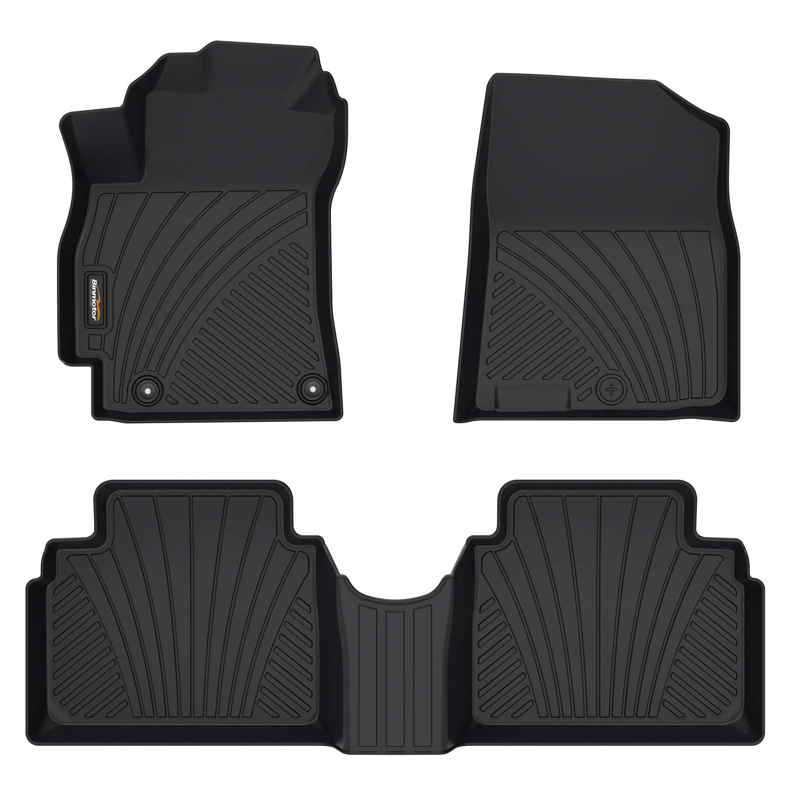 Binmotor-Floor Mats for Hyundai Elantra, Front & 2nd Row, Hyundai Elantra Floor Liners, Car Mats Elantra for Hyundai（compatible year 2021-2024）