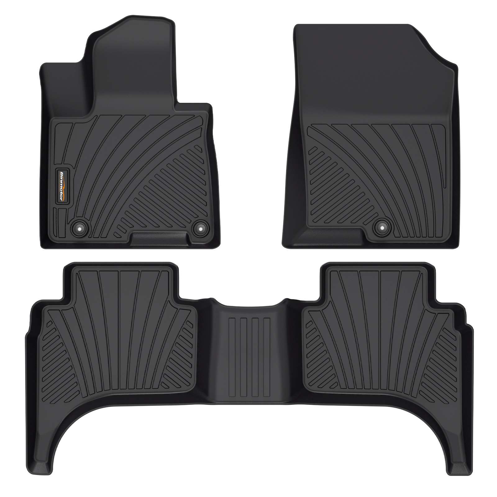 Binmotor-Floor Mats All Weather Floor Mats for Hyundai Santa Cruz, Full Set, Heavy Duty Car Floor Liners-Black Santa Cruz Car Accessories（compatible year 2022-2024）