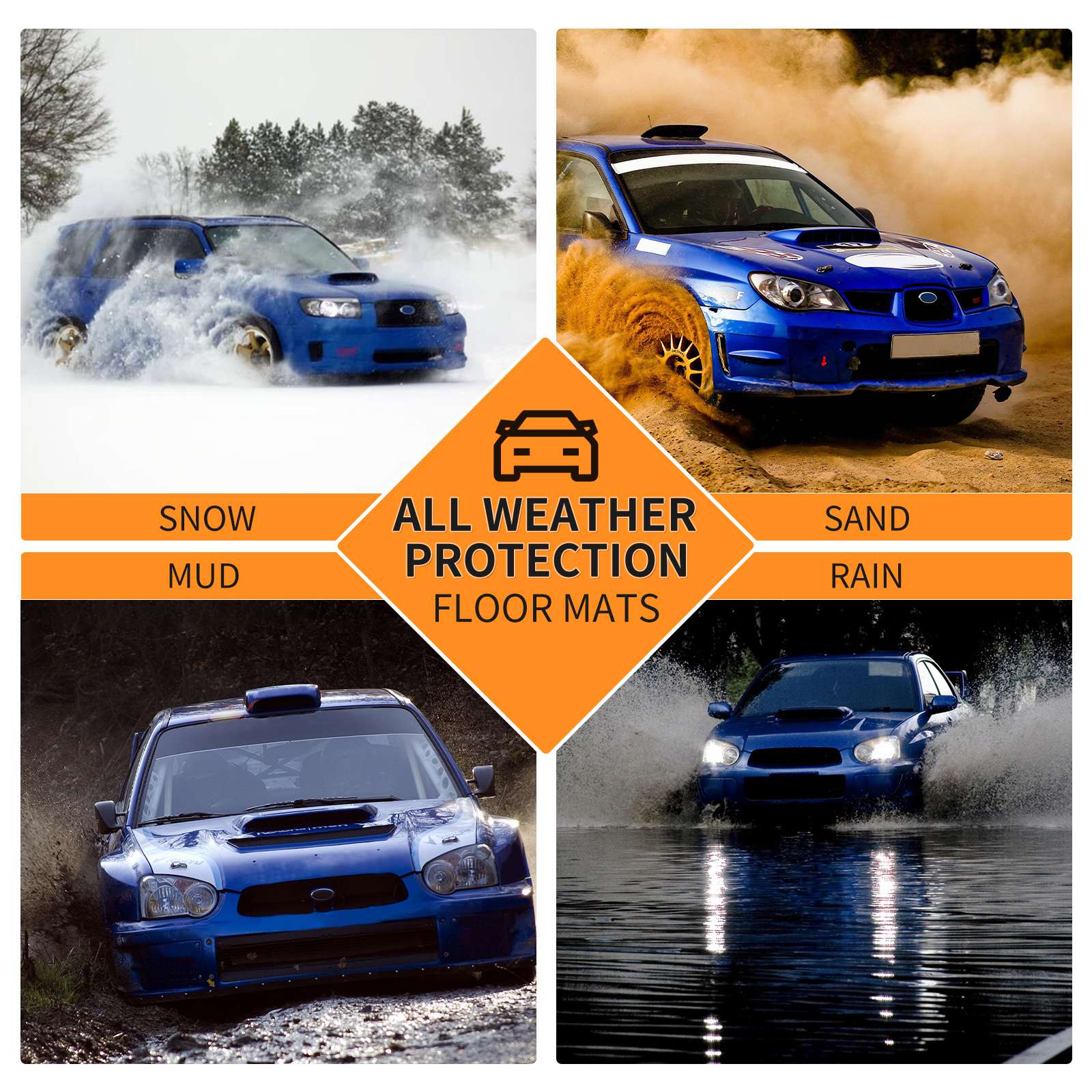 Binmotor-Floor Mats All Weather Floor Mats & Cargo Liner for BMW X1（compatible year 2023-2024）