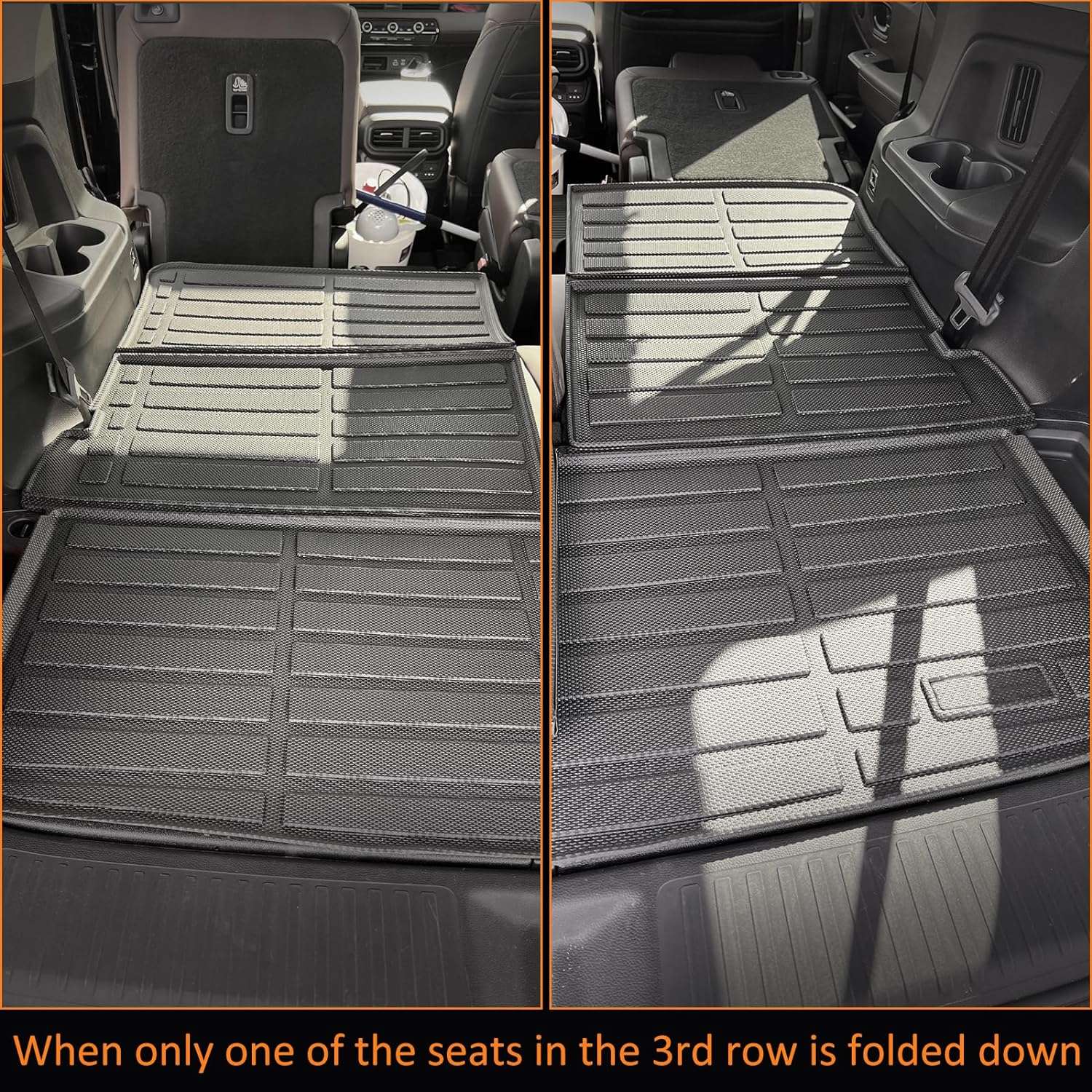 Binmotor-Cargo Liner for Honda Pilot Cargo Mat, Trunk Mat Compatible with Honda Pilot , All Weather Mats Fit for Honda Pilot
