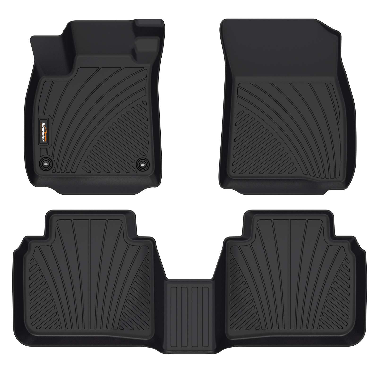 Binmotor-Floor Mats for Honda Accord, Honda Accord, 1st & 2nd Row Full Set, Heavy Duty Car Mats, All Weather Floor Liners Accord（compatible year 2023-2024）