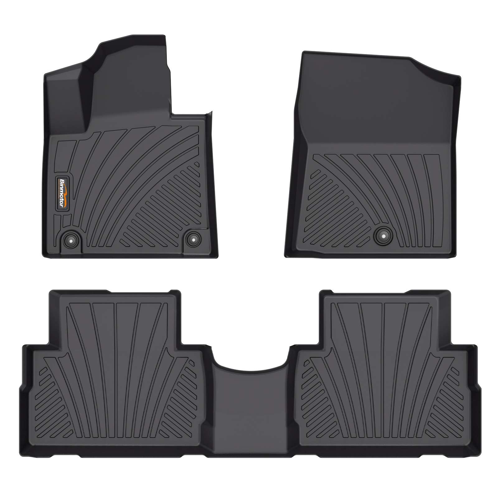 Binmotor-Floor Mats Hyundai Santa Fe(Not for Hybrid), 2 Rows Full Set for Hyundai Santa Fe, Heavy Duty All Weather Car Floor Mats Hyundai Santa Fe（compatible year 2021-2023）