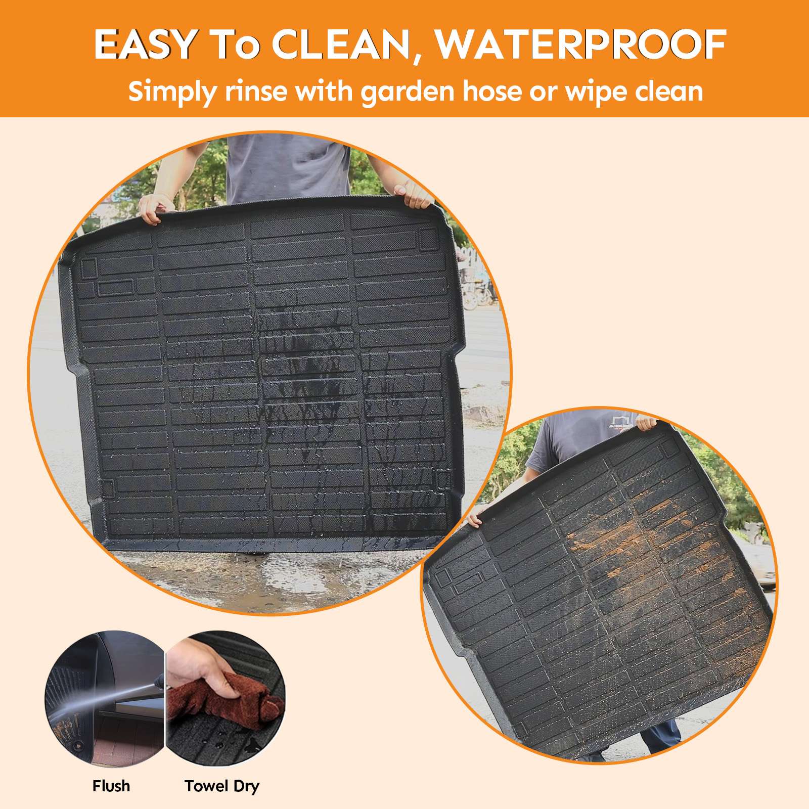 Binmotor-Cargo Liner All Weather Cargo Liner for Chevy/Chevrolet  Equinox ,Waterproof Cargo Liner（compatible year 2018-2024）