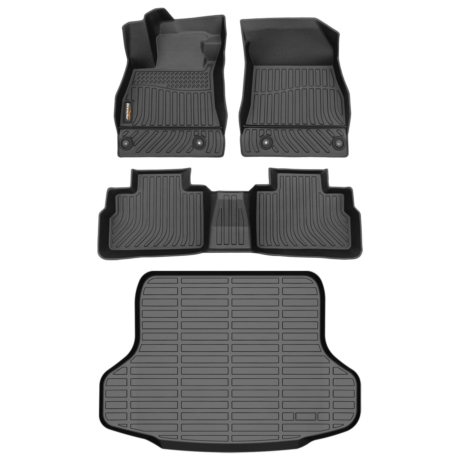 Binmotor-Floor Mats & Cargo Liner Set for Nissan Sentra, All Weather Car Floor Mat for Nissan Sentra Accessories, Rubber Mats TPE Car Liners for Nissan Sentra Trunk Liner Trunk Mat(compatible year 2020-2024)