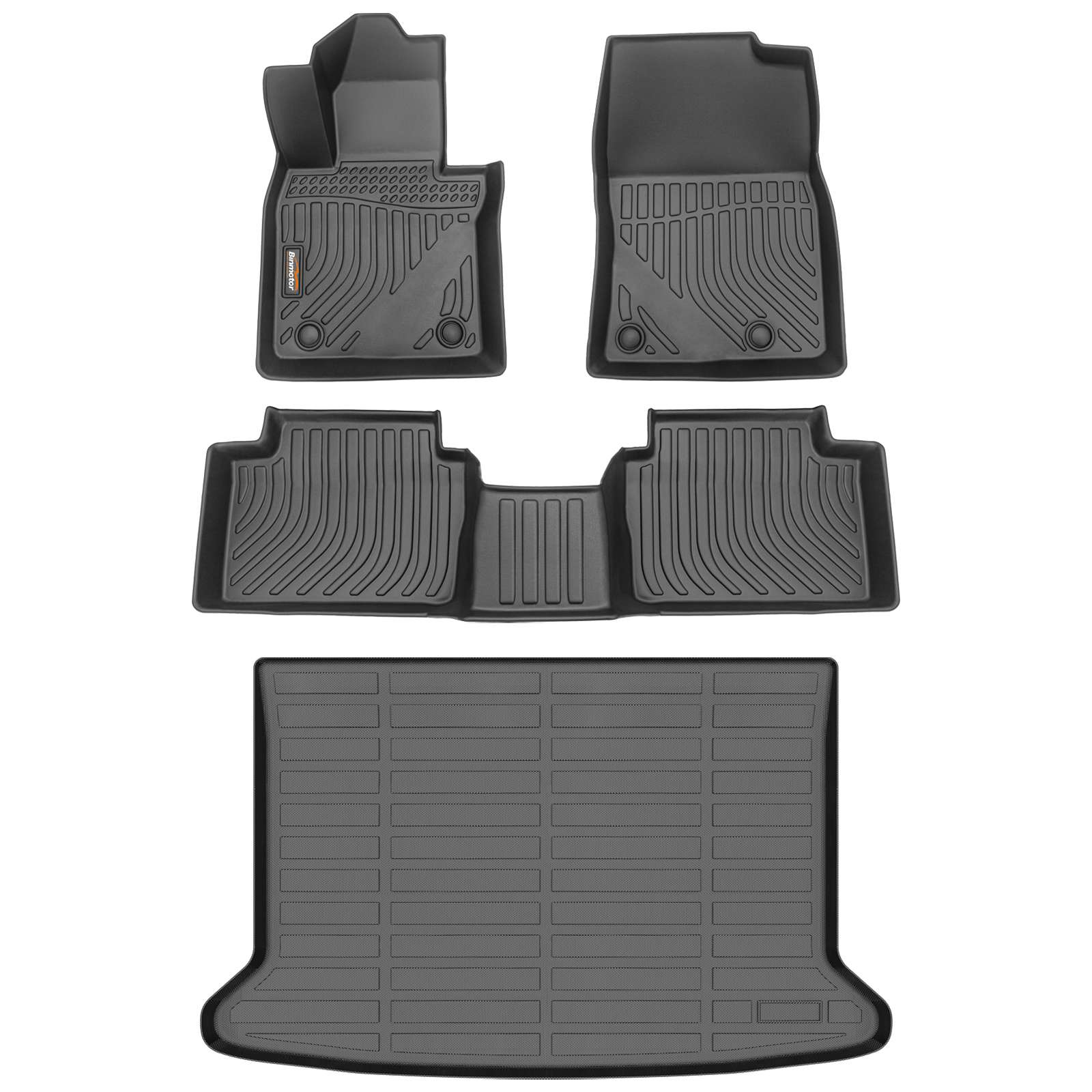 Binmotor-Floor Mats & Cargo Liner Set for Mazda CX30, All Weather Car Floor Mat for Mazda CX 30 Accessories，Rubber Mats TPE Car Liners for Mazda CX-30 Trunk Liner(compatible year 2020-2024)