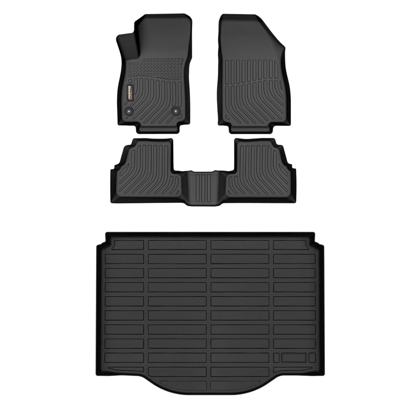 Binmotor- Floor Mats & Cargo Liner Set Fit for Buick Encore (Not fit Encore GX) All Weather TPE Car Full Set Floor Liners Custom Accessories-Black(compatible year 2013-2023)