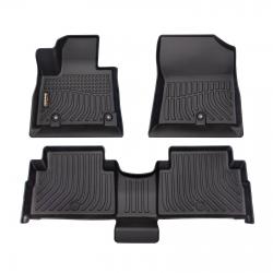 Binmotor-Floor Mats All Weather Floor Mats for Hyundai Santa Fe Hybrid ,1st & 2nd Row Full Set, Heavy Duty Car Floor Liners-Black Santa Fe Hybrid（compatible year 2021-2023）