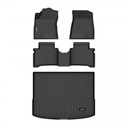 Binmotor-Floor Mats & Cargo Liner Set forKia NIRO, Heavy Duty Car Floor Liners, All Weather Trunk Mat for Kia NIRO,Cargo Mat（compatible year 2023-2024）