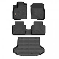 Binmotor-Floor Mats & Cargo Liner Set for Honda HRV丨Honda HR-V 丨 3D All Weather HRV Car Floor Liners丨Waterproof, Non-Slip（compatible year 2023-2024）
