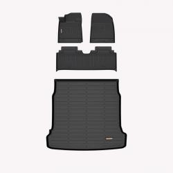 Binmotor-Floor Mats & Cargo Liner Set for Hyundai Ioniq 6, 4PCS, All Season Heavy Duty Car Floor Liners（compatible year 2023-2024）