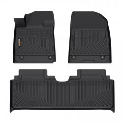 Binmotor-Floor Mats All Weather Floor Mats for Hyundai Ioniq 6, 1st & 2nd Row Full Set, Heavy Duty Car Floor Liners-Black Ioniq 6 Accessories（compatible year 2023-2024）