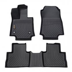 Binmotor-Floor Mats for Toyota RAV4 (Not for Hybrid or Prime), All Weather Custom Fit Car Floor Liners Front and Rear mats 1st & 2nd Row, Black（compatible year 2019-2023）