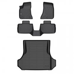 Binmotor-Floor Mats & Cargo Liner for Dodge charger RWD, All Weather Cargo Mat for Dodge charger RWD, Waterproof TPE Trunk Mat, All Weather Floor Mats for Dodge charger RWD（compatible year 2011-2024）