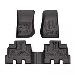 Binmotor-Custom Floor Mats Fit for Jeep Wrangler JK Unlimited, 4 Door, (Not Fit for JL or 4XE), 2 Rows, All Weather TPE Rubber Liners for Wrangler JK（compatible year 2014-2017）