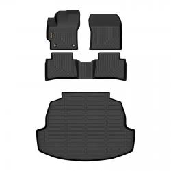 Binmotor-Floor Mats & Cargo Liner Set for Toyota Corolla (Include Hybrid)，Front & 2nd Row & Cargo Mat Set for Toyota Corolla, TPE All Weather Car Floor Mat for Toyota Corolla（compatible year 2020-2024）