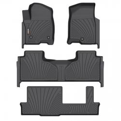 Binmotor-Floor Mats for Chevy/Chevrolet Tahoe丨Bench Seat, 3 Rows丨All Weather Floor Mats for Chevy/Chevrolet Tahoe, Thick Waterproof Car Floor Mats for Chevy/Chevrolet Tahoe（compatible year 2021-2024）