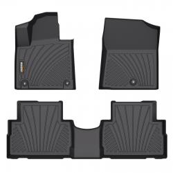 Binmotor-Floor Mats Hyundai Santa Fe(Not for Hybrid), 2 Rows Full Set for Hyundai Santa Fe, Heavy Duty All Weather Car Floor Mats Hyundai Santa Fe（compatible year 2021-2023）